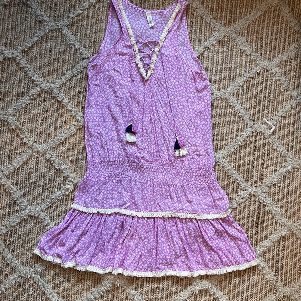 COOL CHANGE.           Sleeveless Dress/tunic with Tassel Details